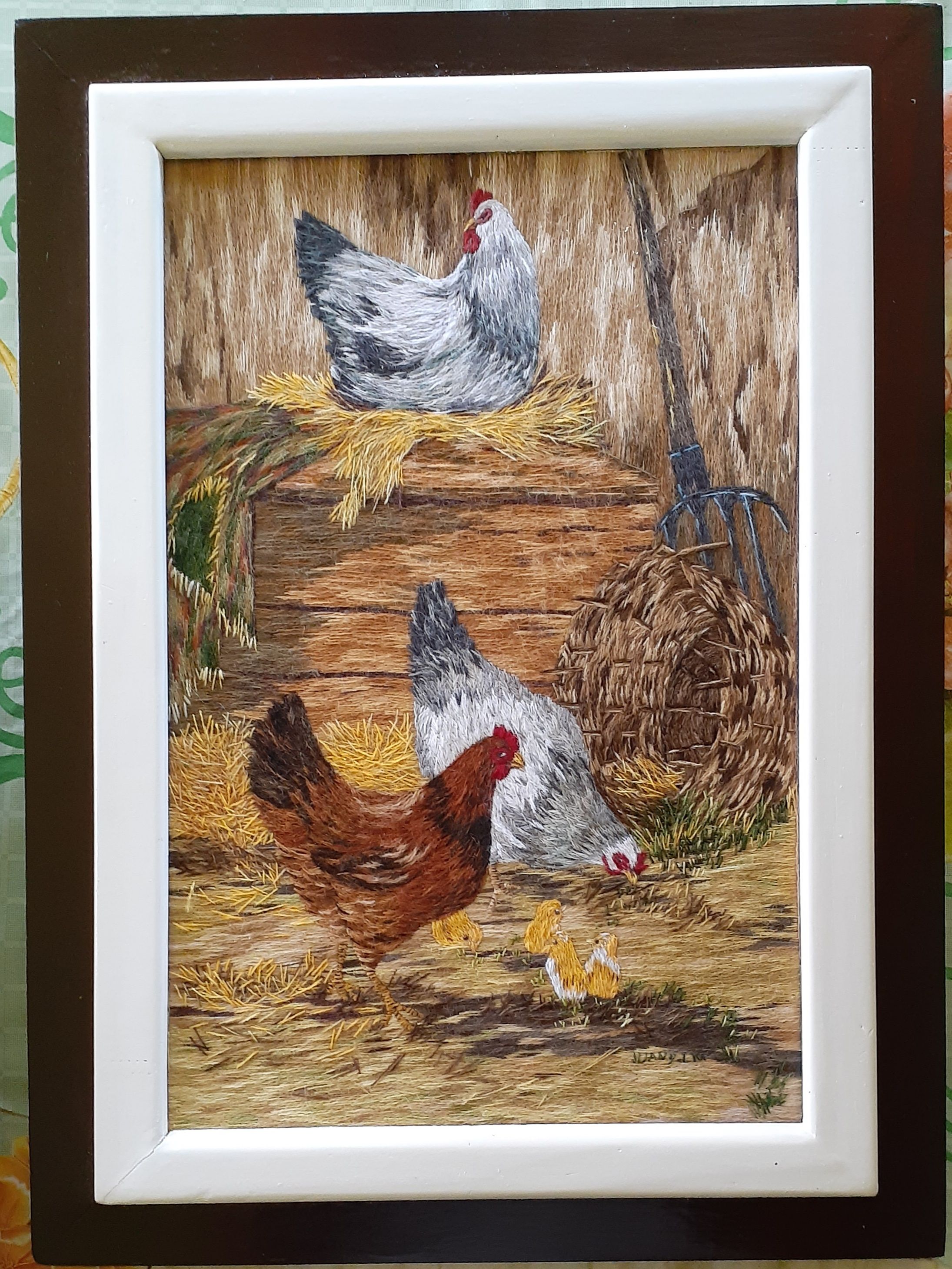 Mamá gallina y sus pollitos